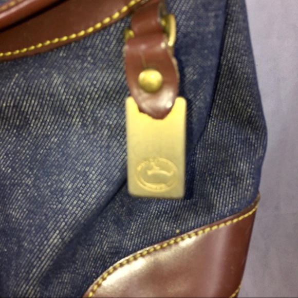 Dooney & Bourke Denim/Leather Backpack Authentic - Picture 3 of 8